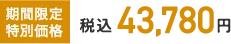 期間限定特別価格 税込43,780円