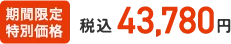 期間限定特別価格 税込43,780円